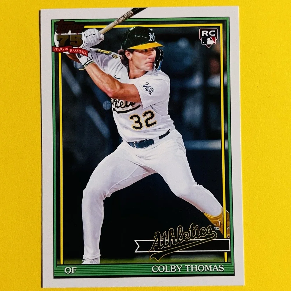 2026 Topps Colby Thomas RC T91-6 1989 Topps Insert Rookie Oakland Athletics